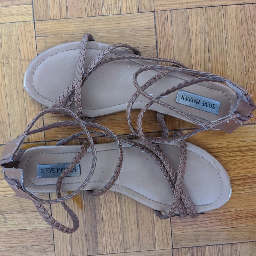 Steve Madden Brown Strappy Sandals